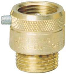 Watts - 3/4" Pipe, Brass, Coated Brass, Hose Connection Vacuum Breaker - Brass Seal, Stainless Steel Spring, FNPT x MNPT End Connections - Makers Industrial Supply