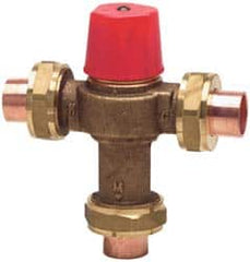 Watts - Union Thread End Connections, 1/2" Pipe, Temperature Control Valve - 150 Max Working psi - Makers Industrial Supply