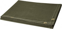 Steiner - 6' High x 8' Wide Canvas Welding Curtain - Olive, Grommet - Makers Industrial Supply