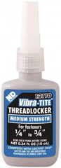 Vibra-Tite - 10 mL Bottle, Blue, Medium Strength Liquid Threadlocker - Series 121, 24 hr Full Cure Time, Hand Tool Removal - Makers Industrial Supply