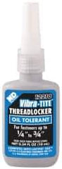 Vibra-Tite - 10 mL Bottle, Blue, Medium Strength Liquid Threadlocker - Series 122, 24 hr Full Cure Time, Hand Tool Removal - Makers Industrial Supply