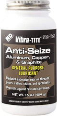 Vibra-Tite - 16 oz Can Anti-Seize Anti-Seize Lubricant - Aluminum/Copper/Graphite, -65 to 1,600°F, Silver Colored, Water Resistant - Makers Industrial Supply