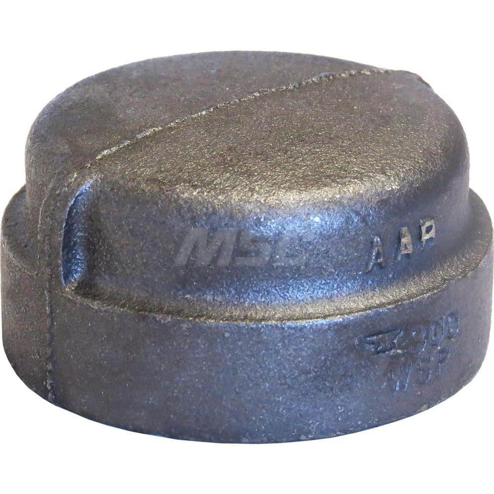 Black Cap: 1″, 300 psi, Threaded Malleable Iron, Galvanized Finish, Class 300