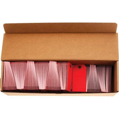 NMC - 1-7/8" High x 3-3/4" Long, Safety & Facility Blank Tag - 1 Side, Red Cardstock - Makers Industrial Supply