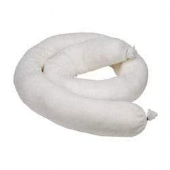 PRO-SAFE - 14 Gal, 4' Long, 3" Diam, Polypropylene Sock - Oil Only, White - Makers Industrial Supply