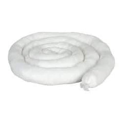 PRO-SAFE - 12 Gal, 10' Long, 3" Diam, Polypropylene Sock - Oil Only, White - Makers Industrial Supply