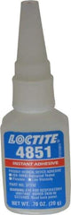 Loctite - 0.70 oz Bottle Clear Instant Adhesive - Series 4851, 20 sec Fixture Time, 24 hr Full Cure Time, Bonds to Fabric, Leather & Paper - Makers Industrial Supply