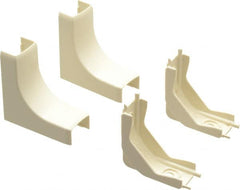 Wiremold - 13/16 Inch Long x 2-1/8 Inch Wide x Raceway Elbow End - Ivory, For Use with ECLIPSE PN03 Series Raceways - Makers Industrial Supply