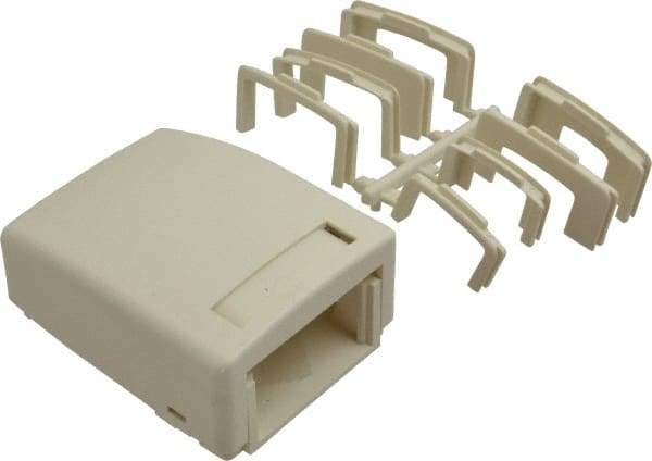 Wiremold - 3-5/8 Inch Long x 2-7/8 Inch Wide x 1 Inch High, Rectangular Raceway Box - Ivory, For Use with ECLIPSE PDB1 Series Raceways - Makers Industrial Supply