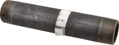 Made in USA - Schedule 80, 9" Long Black Pipe Nipple - Threaded - Makers Industrial Supply