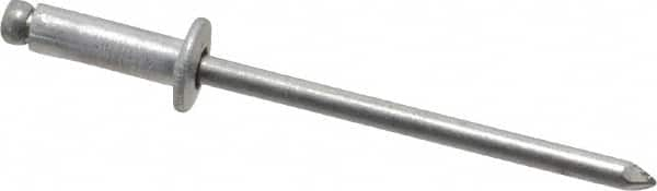 Marson - Button Head Aluminum Open End Blind Rivet - Aluminum Mandrel, 0.188" to 1/4" Grip, 1/4" Head Diam, 0.129" to 0.133" Hole Diam, 0.4" Length Under Head, 1/8" Body Diam - Makers Industrial Supply