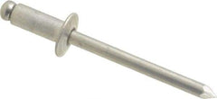 Marson - Button Head Aluminum Open End Blind Rivet - Aluminum Mandrel, 0.188" to 1/4" Grip, 3/8" Head Diam, 0.192" to 0.196" Hole Diam, 0.45" Length Under Head, 3/16" Body Diam - Makers Industrial Supply