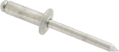 Marson - Button Head Aluminum Open End Blind Rivet - Aluminum Mandrel, 0.376" to 1/2" Grip, 1/2" Head Diam, 0.257" to 0.261" Hole Diam, 3/4" Length Under Head, 1/4" Body Diam - Makers Industrial Supply