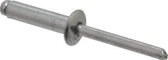 Marson - Button Head Aluminum Open End Blind Rivet - Aluminum Mandrel, 0.626" to 3/4" Grip, 1/2" Head Diam, 0.257" to 0.261" Hole Diam, 1" Length Under Head, 1/4" Body Diam - Makers Industrial Supply