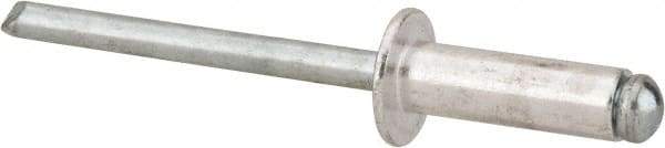 Marson - Button Head Aluminum Open End Blind Rivet - Steel Mandrel, 5/16" to 3/8" Grip, 3/8" Head Diam, 0.192" to 0.196" Hole Diam, 0.575" Length Under Head, 3/16" Body Diam - Makers Industrial Supply