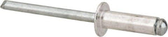 Marson - Button Head Aluminum Open End Blind Rivet - Steel Mandrel, 5/16" to 3/8" Grip, 3/8" Head Diam, 0.192" to 0.196" Hole Diam, 0.575" Length Under Head, 3/16" Body Diam - Makers Industrial Supply