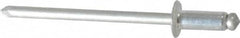 Marson - Button Head Stainless Steel Open End Blind Rivet - Stainless Steel Mandrel, 0.126" to 3/16" Grip, 1/4" Head Diam, 0.129" to 0.133" Hole Diam, 0.337" Length Under Head, 1/8" Body Diam - Makers Industrial Supply