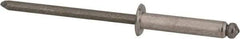 Marson - Button Head Stainless Steel Open End Blind Rivet - Stainless Steel Mandrel, 0.376" to 1/2" Grip, 1/4" Head Diam, 0.129" to 0.133" Hole Diam, 0.65" Length Under Head, 1/8" Body Diam - Makers Industrial Supply