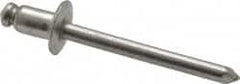 Marson - Button Head Stainless Steel Open End Blind Rivet - Stainless Steel Mandrel, 1/32" to 1/8" Grip, 3/8" Head Diam, 0.192" to 0.196" Hole Diam, 0.325" Length Under Head, 3/16" Body Diam - Makers Industrial Supply