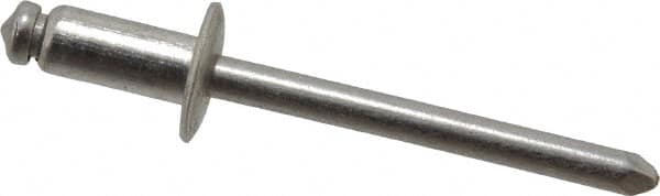 Marson - Button Head Stainless Steel Open End Blind Rivet - Stainless Steel Mandrel, 3/16" to 1/4" Grip, 3/8" Head Diam, 0.192" to 0.196" Hole Diam, 0.45" Length Under Head, 3/16" Body Diam - Makers Industrial Supply