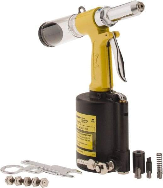 Marson - Up to 1/4" Capacity, Trigger Air Riveter - 9/16" Long Stroke, 1/4" Inlet, V-4 - Makers Industrial Supply