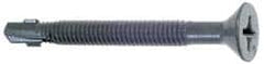 Buildex - 1/4", Flat Head, Phillips Drive, 3" OAL, #4 Point, Self Drilling Screw - Steel - Makers Industrial Supply