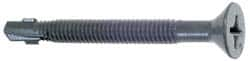 Buildex - #12, Flat Head, Phillips Drive, 2-1/4" OAL, #4 Point, Self Drilling Screw - Steel - Makers Industrial Supply