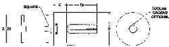 Parlec - 1.894" Tap Shank Diam, 1.42" Tap Square Size, 2-1/4" Tap, - 3.1" Projection, 2.12" Shank OD, Series Numertap 770 - Exact Industrial Supply