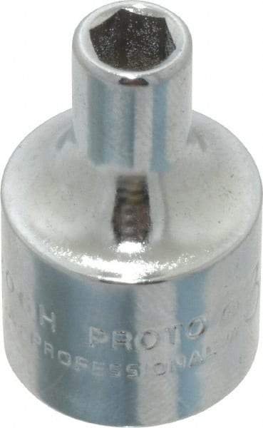 Proto - 3/16", 3/8" Drive, Standard Hand Socket - 6 Points, 1-3/32" OAL, Chrome Vanadium, Chrome Finish - Makers Industrial Supply