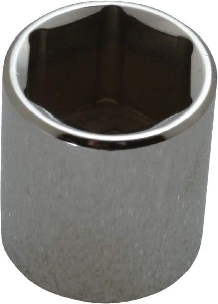 Proto - 3/8" Drive, Standard Hand Socket - 6 Points, 1-3/16" OAL, Chrome Vanadium, Chrome Finish - Makers Industrial Supply