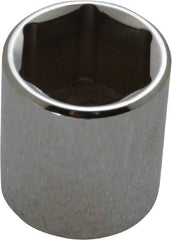 Proto - 3/8" Drive, Standard Hand Socket - 6 Points, 1-3/16" OAL, Chrome Vanadium, Chrome Finish - Makers Industrial Supply