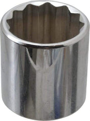 Proto - 3/8" Drive, Standard Hand Socket - 12 Points, 1-3/8" OAL, Chrome Vanadium, Chrome Finish - Makers Industrial Supply