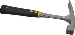 Stanley - 1-1/4 Lb Head Bricklayer's Hammer - 11" OAL, Steel Handle, 1" Face Diam - Makers Industrial Supply