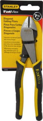 Stanley - 7-1/2" OAL, Diagonal Cutter - 15/16" Jaw Length x 7/8" Jaw Width, Oval Head, Double Injection Molded Handle - Makers Industrial Supply