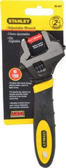 Stanley - 1" Jaw Capacity, 6" Standard Adjustable Wrench - Chrome Vanadium Steel, Black Finish, 7" OAL - Makers Industrial Supply