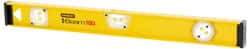 Stanley - 48" Long 3 Vial I-Beam Level - Aluminum, Yellow, 1 Plumb & 2 Level Vials - Makers Industrial Supply