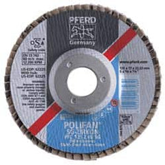 PFERD - 5" 60 Grit 7/8" Center Hole Type 27 Zirconia Alumina Flap Disc - Makers Industrial Supply