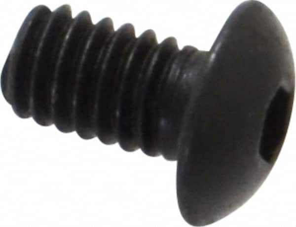 Value Collection - #6-40 UNF Hex Socket Drive, Button Screw - Alloy Steel, Black Oxide Finish, Fully Threaded, 1/4" Length Under Head - Makers Industrial Supply