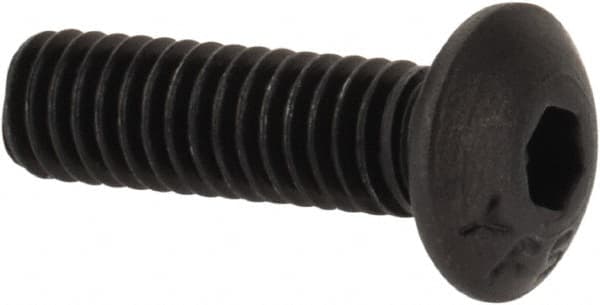 Value Collection - #6-40 UNF Hex Socket Drive, Button Screw - Alloy Steel, Black Oxide Finish, Fully Threaded, 1/2" Length Under Head - Makers Industrial Supply