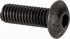 Value Collection - #8-36 UNF Hex Socket Drive, Button Screw - Alloy Steel, Black Oxide Finish, Fully Threaded, 1/2" Length Under Head - Makers Industrial Supply