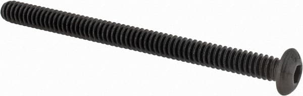 Value Collection - #10-24 UNC Hex Socket Drive, Button Screw - Alloy Steel, Black Oxide Finish, Fully Threaded, 2-1/2" Length Under Head - Makers Industrial Supply