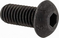 Value Collection - 7/16-14 UNC Hex Socket Drive, Button Screw - Alloy Steel, Black Oxide Finish, Fully Threaded, 1" Length Under Head - Makers Industrial Supply