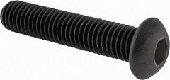 Value Collection - 1/2-13 UNC Hex Socket Drive, Button Screw - Alloy Steel, Black Oxide Finish, Fully Threaded, 2-1/2" Length Under Head - Makers Industrial Supply