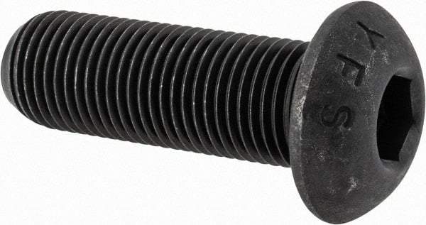 Value Collection - 1/2-20 UNF Hex Socket Drive, Button Screw - Alloy Steel, Black Oxide Finish, Fully Threaded, 1-1/2" Length Under Head - Makers Industrial Supply