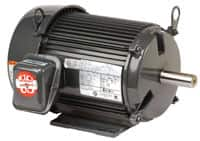 US Motors - 1.5 hp, TEFC Enclosure, No Thermal Protection, 1,745 RPM, 230/460 Volt, 60 Hz, Three Phase Standard Efficient Motor - Size 145TC Frame, C-Face/Base Mount, 1 Speed, Ball Bearings, 4.2/2.1 Full Load Amps, F Class Insulation, Reversible - Makers Industrial Supply