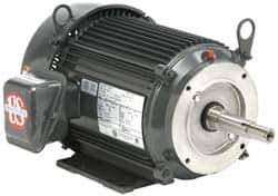 US Motors - 15 hp, TEFC Enclosure, No Thermal Protection, 1,770 RPM, 208-230/460 Volt, 60 Hz, Three Phase Standard Efficient Motor - Size 254JM Frame, Rigid Mount, 1 Speed, Ball Bearings, 42-37/18.7 Full Load Amps, F Class Insulation, Reversible - Makers Industrial Supply