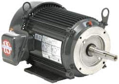 US Motors - 1.5 hp, TEFC Enclosure, No Thermal Protection, 1,735 RPM, 208-230/460 Volt, 60 Hz, Three Phase Standard Efficient Motor - Size 145JP Frame, Rigid Mount, 1 Speed, Ball Bearings, 4.7-4.7/2.3 Full Load Amps, F Class Insulation, Reversible - Makers Industrial Supply