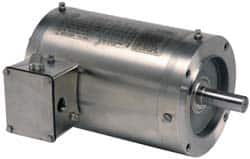 US Motors - 1.5 hp, TEFC Enclosure, No Thermal Protection, 1,755 RPM, 208-230/460 Volt, 60 Hz, Three Phase Energy Efficient Motor - Size 56C Frame, C-Face Mount, 1 Speed, Ball Bearings, 4.3-4.1/2.1 Full Load Amps, F Class Insulation, Reversible - Makers Industrial Supply