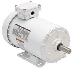 US Motors - 1 hp, TEFC Enclosure, No Thermal Protection, 1,140 RPM, 208-230/460 Volt, 60 Hz, Three Phase Standard Efficient Motor - Size 145T Frame, Rigid Mount, 1 Speed, Ball Bearings, 3.9-4.0/2.0 Full Load Amps, F Class Insulation, Reversible - Makers Industrial Supply