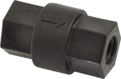 Specialty Mfr - 1/4" Polypropylene Check Valve - Inline, FNPT x FNPT, 125 WOG - Makers Industrial Supply